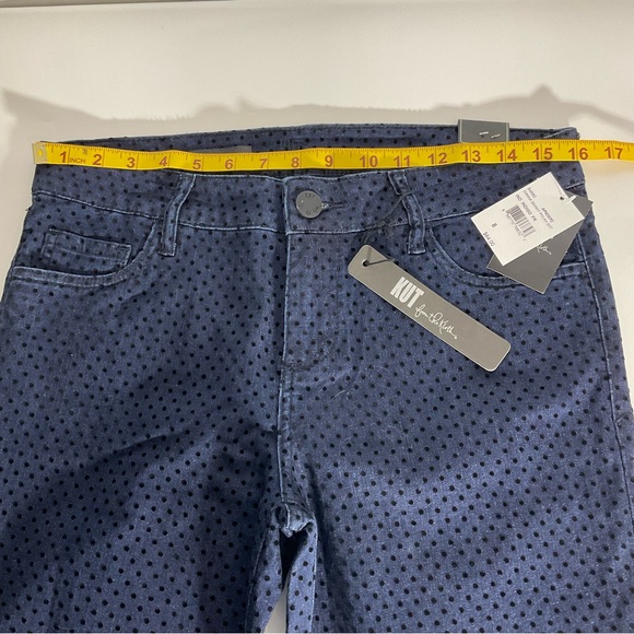 Kut from the Kloth Dianna Skinny Indigo Velvet Polka Dot Jeans Size 8; NWT’s. - Picture 14 of 16
